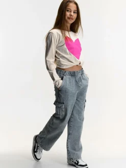 GATE Bawełniana koszulka z nadrukiem|Dzieci Dziewczynki·Koszulki I Topy