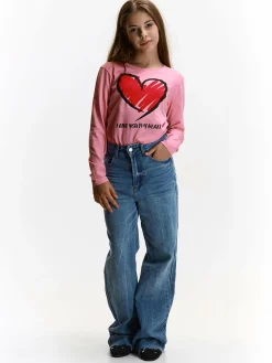 GATE Bawełniana koszulka z nadrukiem|Dzieci Dziewczynki·Koszulki I Topy