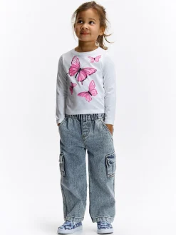 GATE Bawełniana koszulka z nadrukiem|Dzieci Dziewczynki·Koszulki I Topy