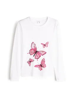 GATE Bawełniana koszulka z nadrukiem|Dzieci Dziewczynki·Koszulki I Topy