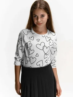 GATE Bawełniana koszulka z nadrukiem|Dzieci Dziewczynki·Koszulki I Topy