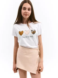 GATE Bawełniana koszulka z nadrukiem|Dzieci Dziewczynki·Koszulki I Topy