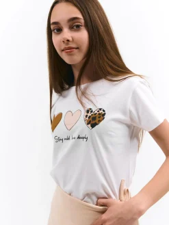 GATE Bawełniana koszulka z nadrukiem|Dzieci Dziewczynki·Koszulki I Topy