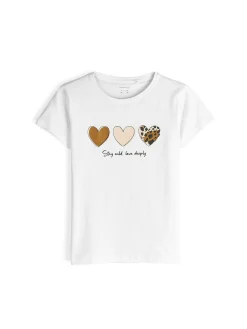 GATE Bawełniana koszulka z nadrukiem|Dzieci Dziewczynki·Koszulki I Topy