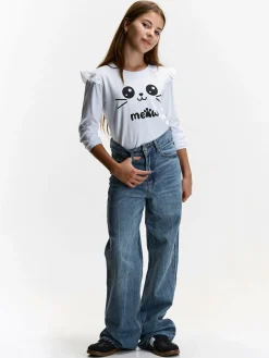 GATE Bawełniana koszulka z nadrukiem|Dzieci Dziewczynki·Koszulki I Topy