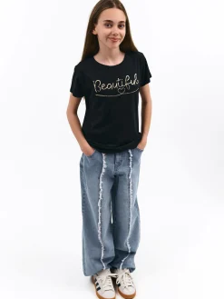 GATE Bawełniana koszulka z nadrukiem|Dzieci Dziewczynki·Koszulki I Topy