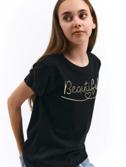 GATE Bawełniana koszulka z nadrukiem|Dzieci Dziewczynki·Koszulki I Topy