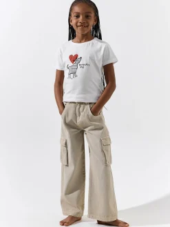 GATE Bawełniana koszulka z nadrukiem|Dzieci Dziewczynki·Koszulki I Topy