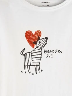 GATE Bawełniana koszulka z nadrukiem|Dzieci Dziewczynki·Koszulki I Topy