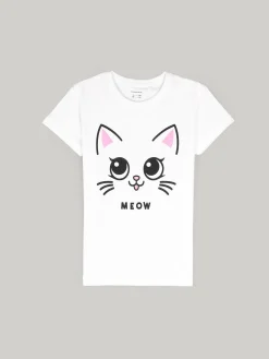 GATE Bawełniana koszulka z nadrukiem|Dzieci Dziewczynki·Koszulki I Topy