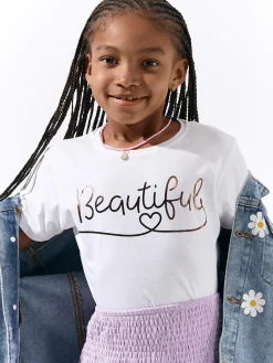 GATE Bawełniana koszulka z nadrukiem|Dzieci Dziewczynki·Koszulki I Topy