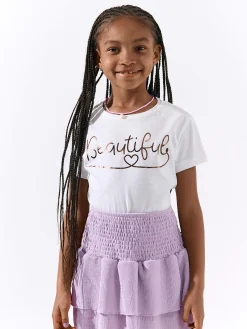 GATE Bawełniana koszulka z nadrukiem|Dzieci Dziewczynki·Koszulki I Topy