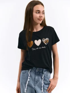 GATE Bawełniana koszulka z nadrukiem|Dzieci Dziewczynki·Koszulki I Topy