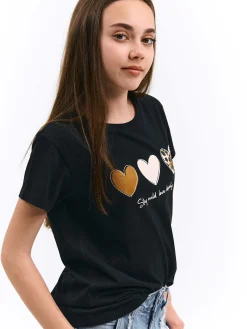 GATE Bawełniana koszulka z nadrukiem|Dzieci Dziewczynki·Koszulki I Topy