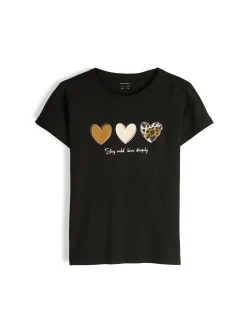 GATE Bawełniana koszulka z nadrukiem|Dzieci Dziewczynki·Koszulki I Topy