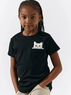 GATE Bawełniana koszulka z nadrukiem|Dzieci Dziewczynki·Koszulki I Topy