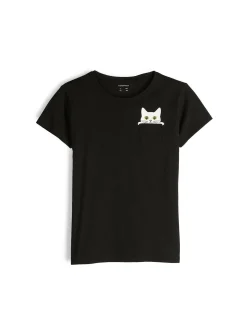 GATE Bawełniana koszulka z nadrukiem|Dzieci Dziewczynki·Koszulki I Topy