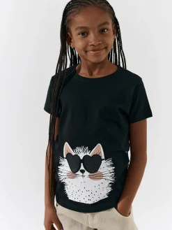 GATE Bawełniana koszulka z nadrukiem|Dzieci Dziewczynki·Koszulki I Topy