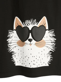 GATE Bawełniana koszulka z nadrukiem|Dzieci Dziewczynki·Koszulki I Topy