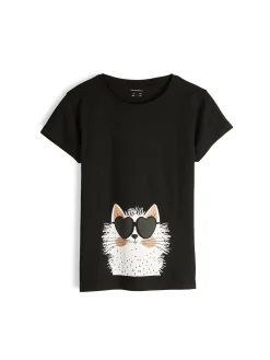 GATE Bawełniana koszulka z nadrukiem|Dzieci Dziewczynki·Koszulki I Topy