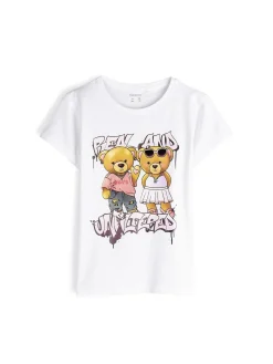 GATE Bawełniana koszulka z nadrukiem|Dzieci Dziewczynki·Koszulki I Topy