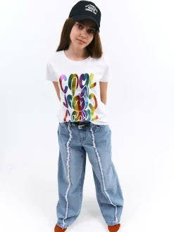 GATE Bawełniana koszulka z nadrukiem|Dzieci Dziewczynki·Koszulki I Topy