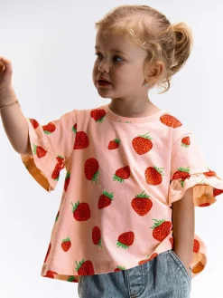 GATE Bawełniana koszulka z nadrukiem|Dzieci Dziewczynki·Koszulki I Topy