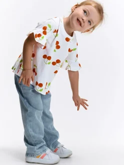 GATE Bawełniana koszulka z nadrukiem|Dzieci Dziewczynki·Koszulki I Topy