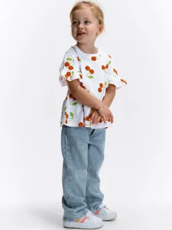 GATE Bawełniana koszulka z nadrukiem|Dzieci Dziewczynki·Koszulki I Topy