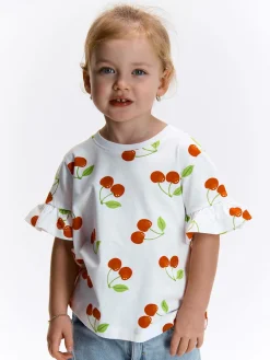 GATE Bawełniana koszulka z nadrukiem|Dzieci Dziewczynki·Koszulki I Topy