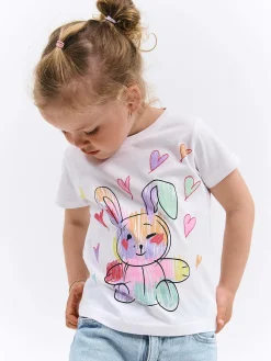 GATE Bawełniana koszulka z nadrukiem|Dzieci Dziewczynki·Koszulki I Topy