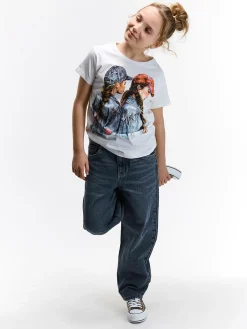 GATE Bawełniana koszulka z nadrukiem|Dzieci Dziewczynki·Koszulki I Topy