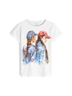 GATE Bawełniana koszulka z nadrukiem|Dzieci Dziewczynki·Koszulki I Topy