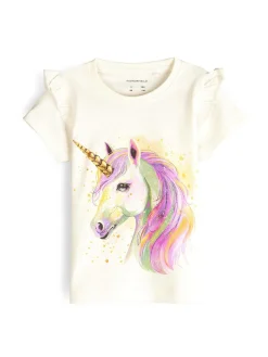 GATE Bawełniana koszulka z nadrukiem|Dzieci Dziewczynki·Koszulki I Topy