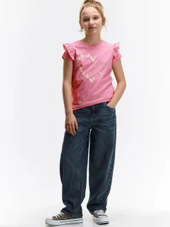 GATE Bawełniana koszulka z nadrukiem|Dzieci Dziewczynki·Koszulki I Topy