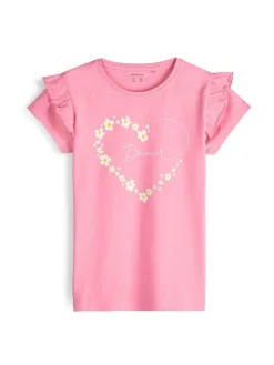 GATE Bawełniana koszulka z nadrukiem|Dzieci Dziewczynki·Koszulki I Topy