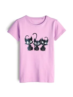 GATE Bawełniana koszulka z nadrukiem|Dzieci Dziewczynki·Koszulki I Topy