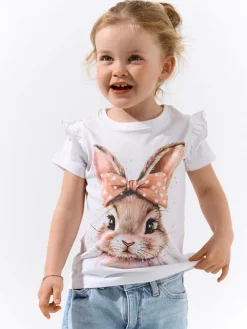 GATE Bawełniana koszulka z nadrukiem|Dzieci Dziewczynki·Koszulki I Topy