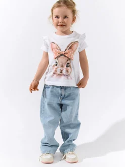 GATE Bawełniana koszulka z nadrukiem|Dzieci Dziewczynki·Koszulki I Topy