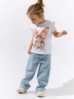 GATE Bawełniana koszulka z nadrukiem|Dzieci Dziewczynki·Koszulki I Topy