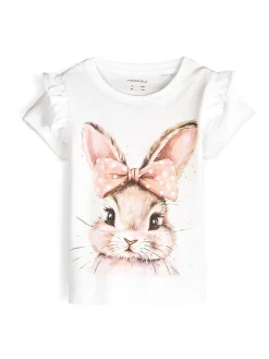 GATE Bawełniana koszulka z nadrukiem|Dzieci Dziewczynki·Koszulki I Topy