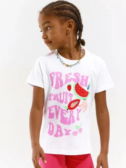 GATE Bawełniana koszulka z nadrukiem|Dzieci Dziewczynki·Koszulki I Topy