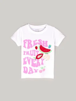 GATE Bawełniana koszulka z nadrukiem|Dzieci Dziewczynki·Koszulki I Topy