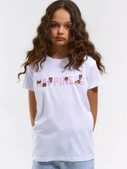 GATE Bawełniana koszulka z nadrukiem|Dzieci Dziewczynki·Koszulki I Topy