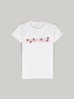 GATE Bawełniana koszulka z nadrukiem|Dzieci Dziewczynki·Koszulki I Topy