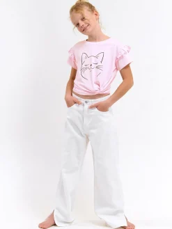 GATE Bawełniana koszulka z nadrukiem|Dzieci Dziewczynki·Koszulki I Topy