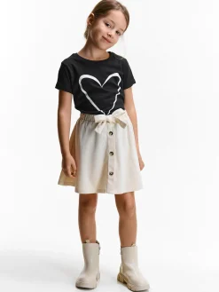 GATE Bawełniana koszulka z nadrukiem|Dzieci Dziewczynki·Koszulki I Topy