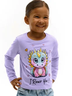 GATE Bawełniana koszulka z nadrukiem|Dzieci Dziewczynki·Koszulki I Topy