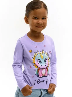 GATE Bawełniana koszulka z nadrukiem|Dzieci Dziewczynki·Koszulki I Topy