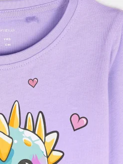 GATE Bawełniana koszulka z nadrukiem|Dzieci Dziewczynki·Koszulki I Topy